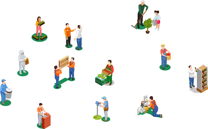 Map peoples graphical element